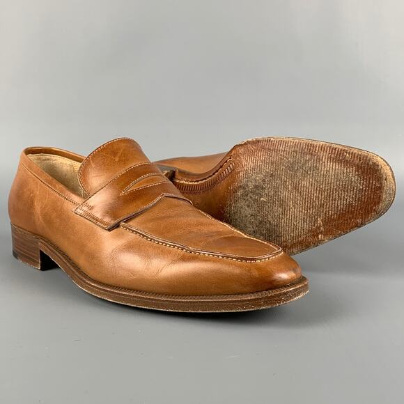 GRAVATI  for WILKES BASHFORD Size 8 Tan Leather Slip On Loafers main image 8
